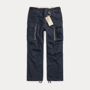 Double RL RRL Ralph Lauren Ranger Poplin Cargo Pant in Navy 31 x 32